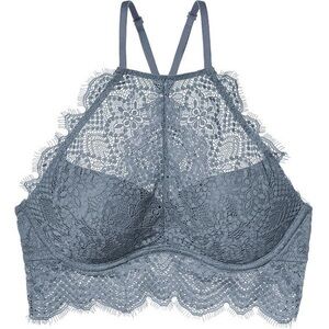 Victoria’s Secret PINK Gray Lace Push-up Bralette